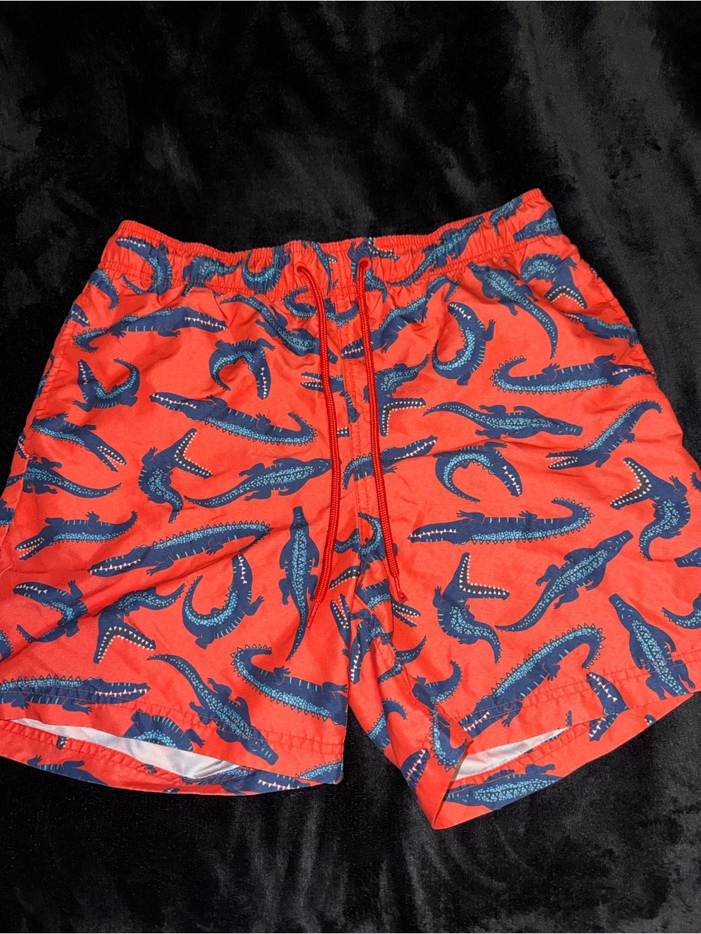 George Swim Trunks with Navy Alligator Print